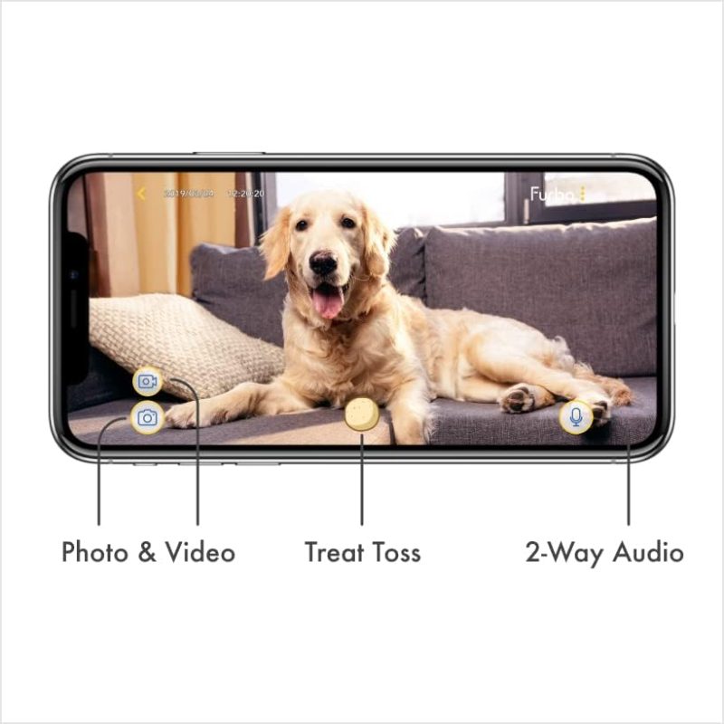 Furbo Dog Camera: Treat Tossing, Full HD Wifi Pet Camera and 2-Way Audio, Designed for Dogs, Compatible with Alexa (As Seen On - Image 4