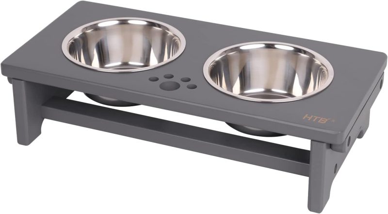 HTB Elevated Dog Bowls,Raised Dog Bowl Stand with 2 Stainless Steel Bowls,Elevated Raised Dog Bowls for Large Medium Small Sized - Image 70