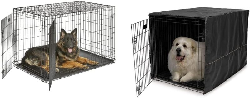 MidWest Homes for Pets Newly Enhanced Single & Double Door iCrate Dog Crate, Includes Leak-Proof Pan, Floor Protecting Feet , - Image 81