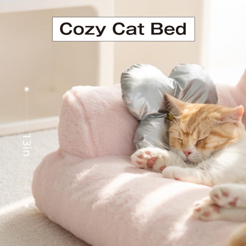 Pet Couch Bed, Washable Cat Beds for Medium Small Dogs & Cats up to 25 lbs, Durable Dog Beds with Non-Slip Bottom, Fluffy Cat - Image 38