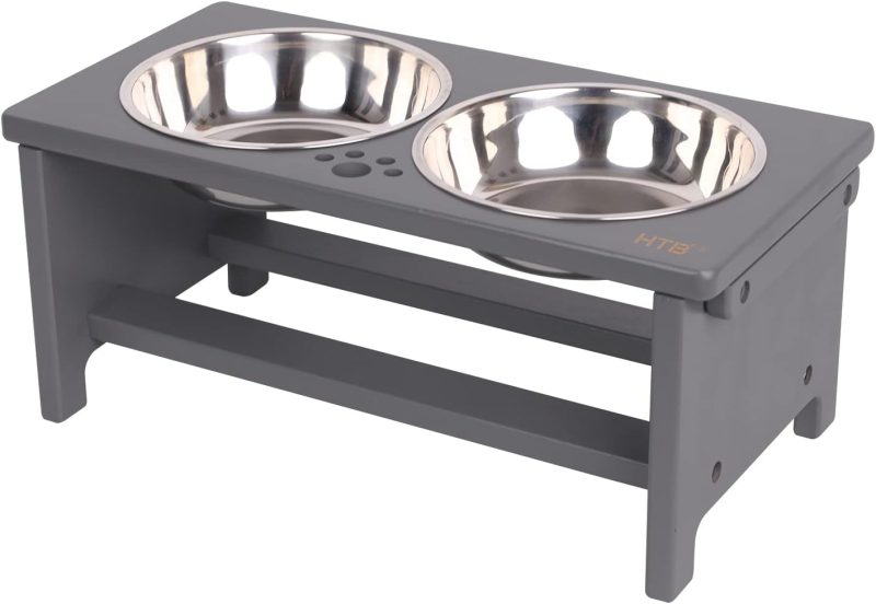 HTB Elevated Dog Bowls,Raised Dog Bowl Stand with 2 Stainless Steel Bowls,Elevated Raised Dog Bowls for Large Medium Small Sized - Image 32