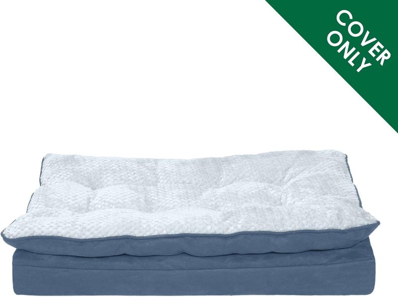 Furhaven Cooling Gel Dog Bed for Large Dogs w/ Removable Bolsters & Washable Cover, For Dogs Up to 95 lbs - Plush & Velvet Waves - Image 186