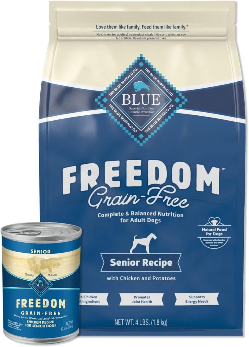 Blue Buffalo Freedom Grain Free Natural Senior Dry Dog Food, Chicken 24-lb - Image 12