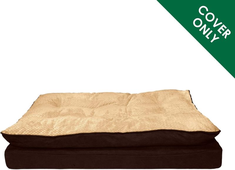 Furhaven Cooling Gel Dog Bed for Large Dogs w/ Removable Bolsters & Washable Cover, For Dogs Up to 95 lbs - Plush & Velvet Waves - Image 306