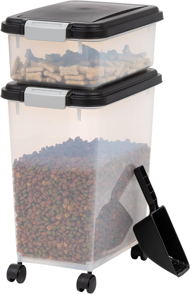 IRIS USA Airtight Pet Food/Treat Storage Container Combo, Blue - Image 62
