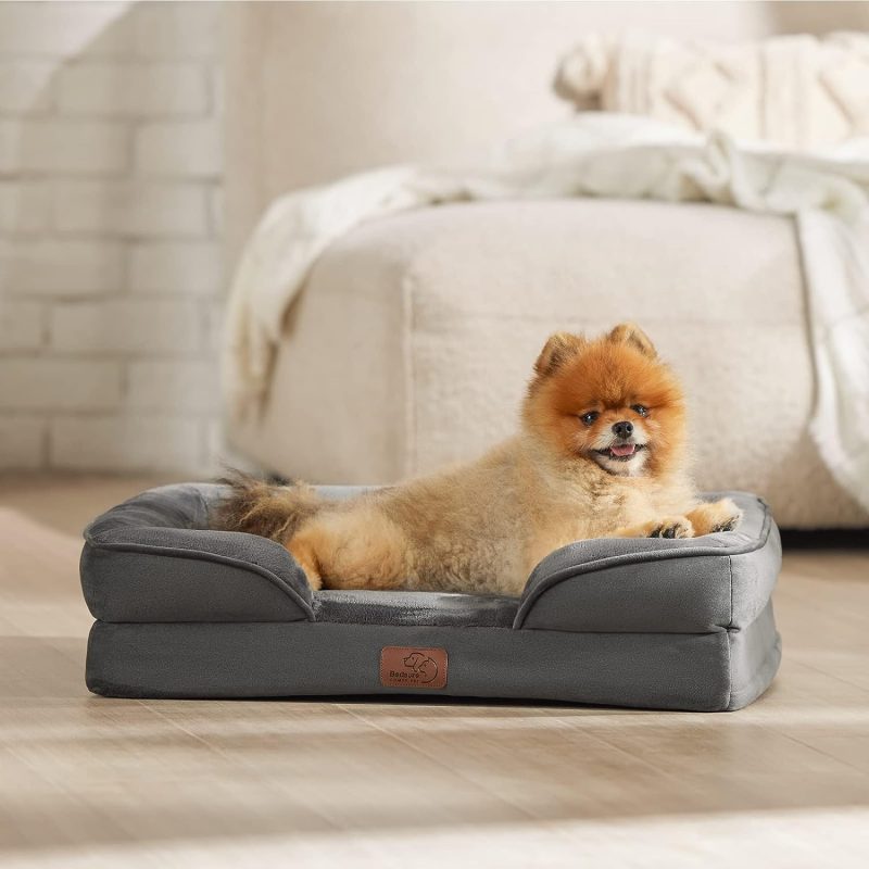 Bedsure Orthopedic Dog Bed for Medium Dogs -Foam Sofa with Removable Washable Cover, Waterproof Lining and Nonskid Bottom Couch, - Image 319