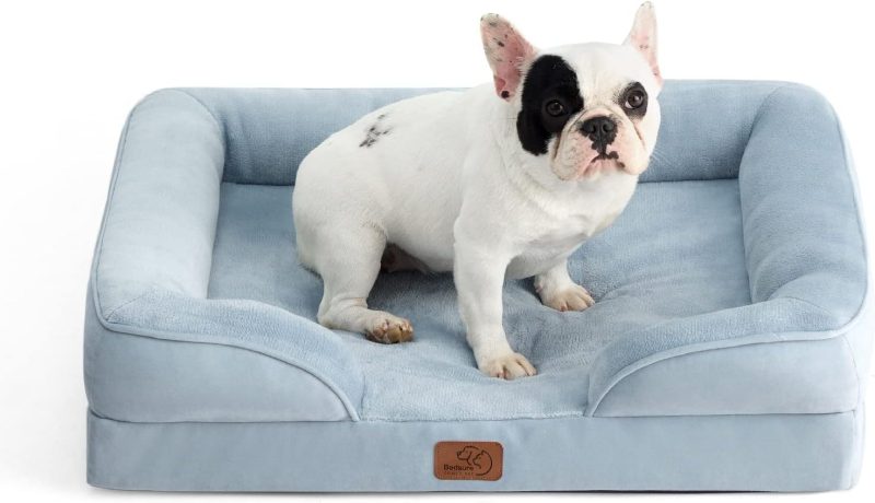 Bedsure Orthopedic Dog Bed for Medium Dogs -Foam Sofa with Removable Washable Cover, Waterproof Lining and Nonskid Bottom Couch, - Image 258