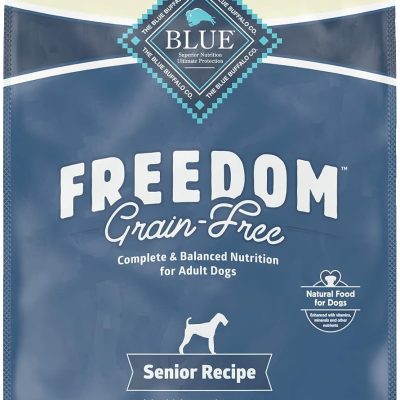 Blue Buffalo Freedom Grain Free Natural Senior Dry Dog Food, Chicken 24-lb