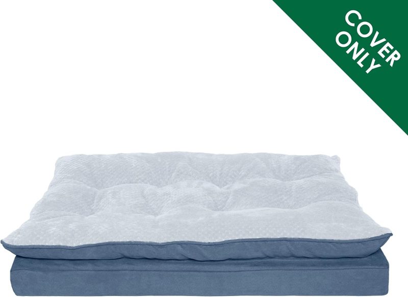 Furhaven Cooling Gel Dog Bed for Large Dogs w/ Removable Bolsters & Washable Cover, For Dogs Up to 95 lbs - Plush & Velvet Waves - Image 406