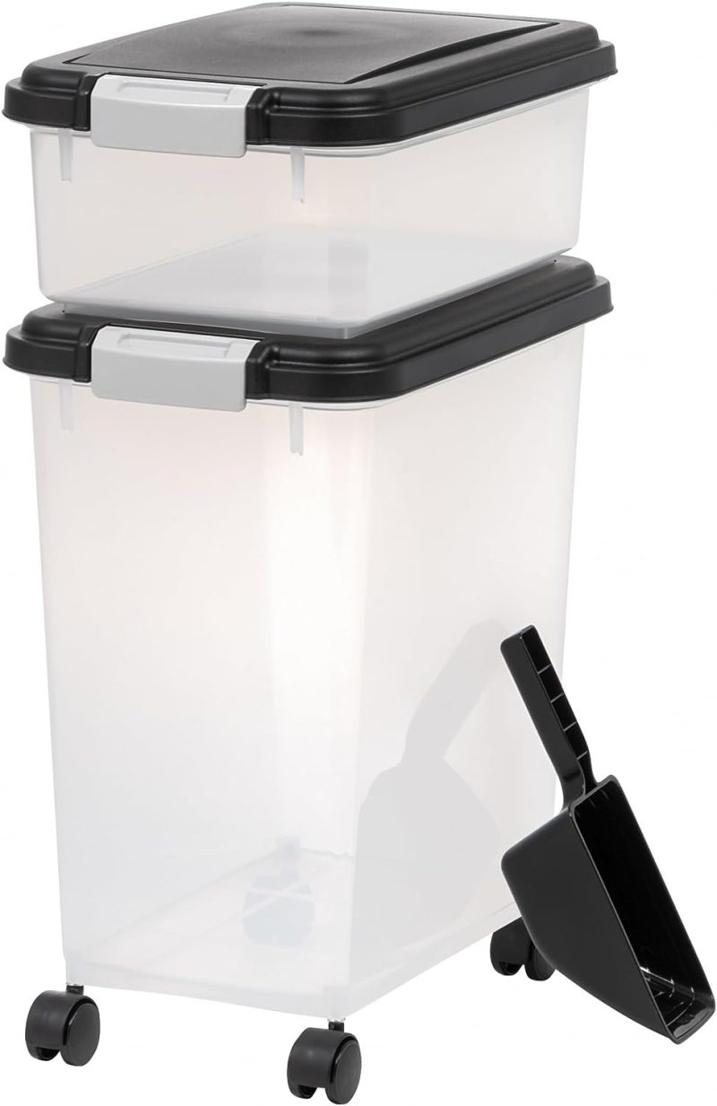 IRIS USA Airtight Pet Food/Treat Storage Container Combo, Blue - Image 67