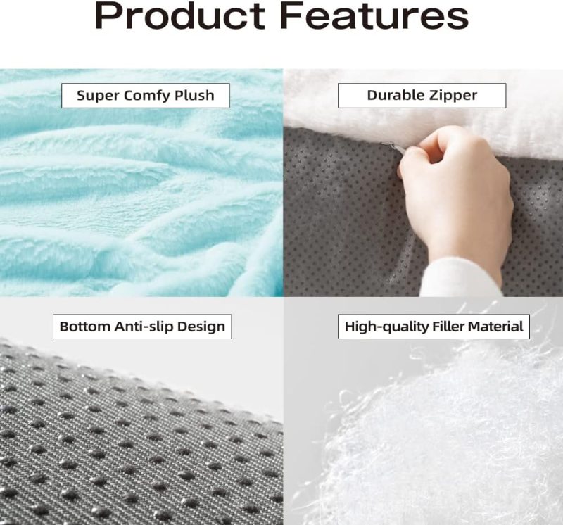 Pet Couch Bed, Washable Cat Beds for Medium Small Dogs & Cats up to 25 lbs, Durable Dog Beds with Non-Slip Bottom, Fluffy Cat - Image 9