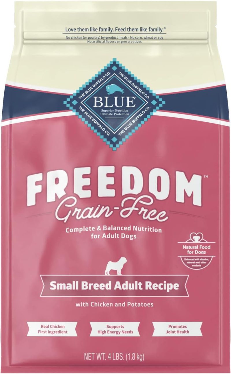 Blue Buffalo Freedom Grain Free Natural Adult Small Breed Dry Dog Food, Chicken 11-lb