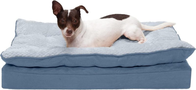 Furhaven Cooling Gel Dog Bed for Large Dogs w/ Removable Bolsters & Washable Cover, For Dogs Up to 95 lbs - Plush & Velvet Waves - Image 313