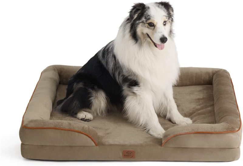 Bedsure Orthopedic Dog Bed for Medium Dogs -Foam Sofa with Removable Washable Cover, Waterproof Lining and Nonskid Bottom Couch, - Image 209