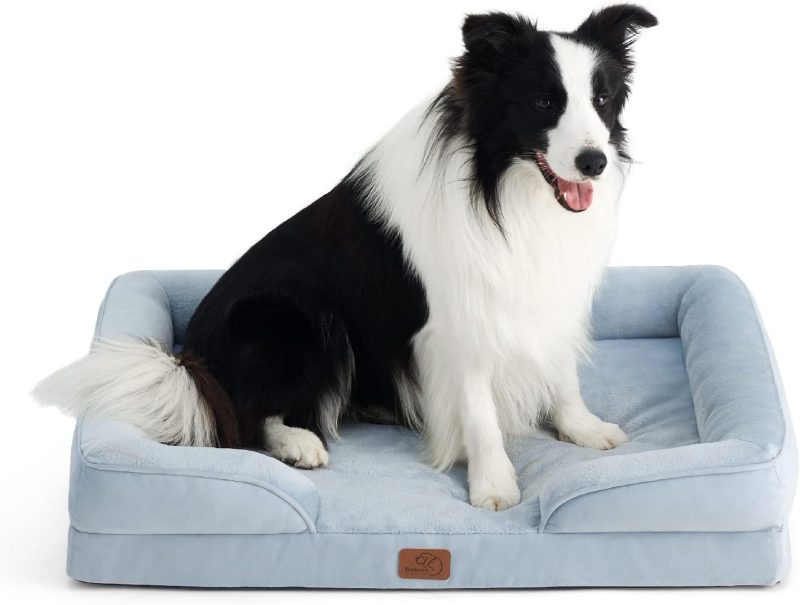 Bedsure Orthopedic Dog Bed for Medium Dogs -Foam Sofa with Removable Washable Cover, Waterproof Lining and Nonskid Bottom Couch, - Image 285
