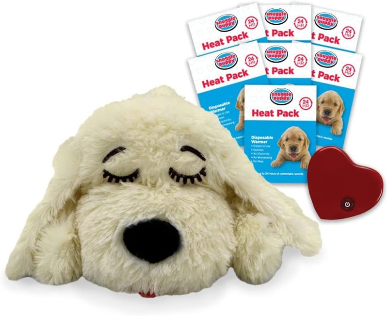 Original Snuggle Puppy Heartbeat Stuffed Toy for Dogs. Pet Anxiety Relief and Calming Aid, Comfort Toy for Behavioral Training