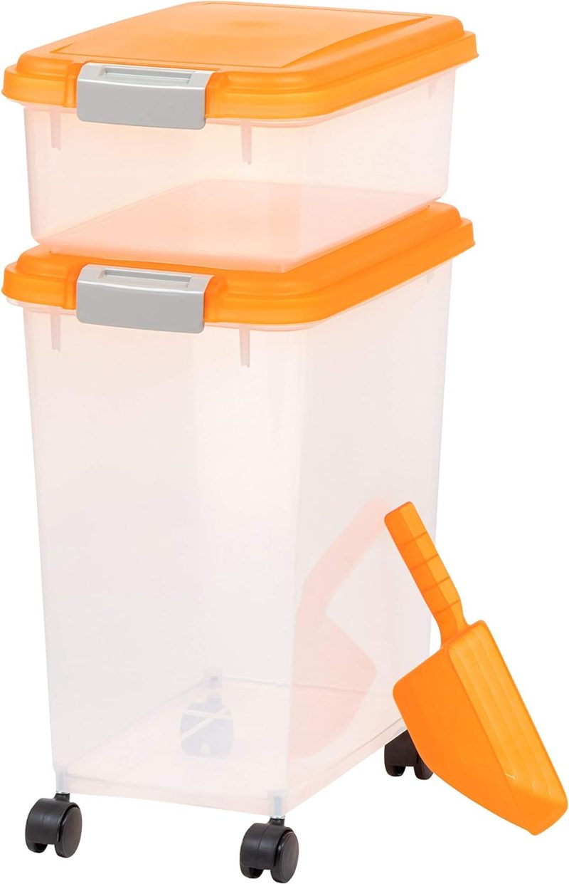 IRIS USA Airtight Pet Food/Treat Storage Container Combo, Blue - Image 75