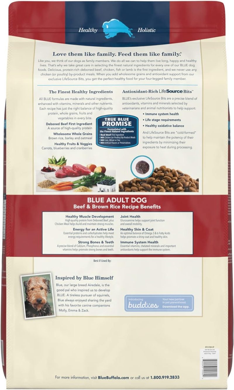 Blue Buffalo Life Protection Formula Natural Adult Dry Dog Food, Chicken and Brown Rice 30-lb - Image 153