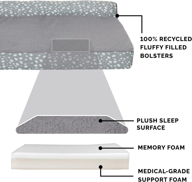 Furhaven Orthopedic Dog Bed for Medium/Small Dogs w/ Removable Bolsters & Washable Cover, For Dogs Up to 35 lbs - Plush & Almond - Image 334