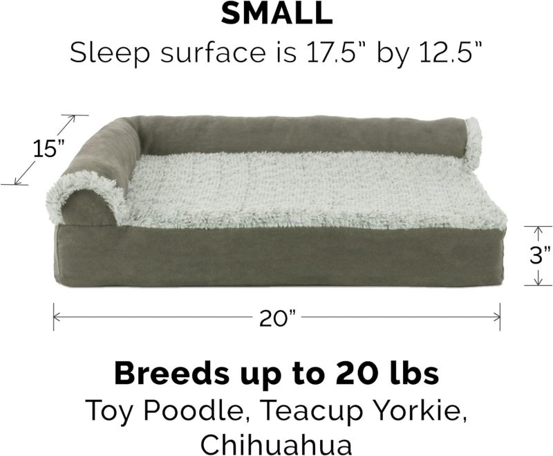 Furhaven Cooling Gel Dog Bed for Large/Medium Dogs w/ Removable Bolsters & Washable Cover, For Dogs Up to 55 lbs - Plush & - Image 331