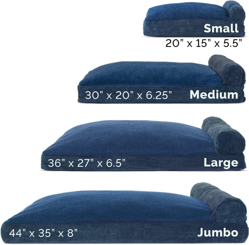 Furhaven Orthopedic Dog Bed for Medium/Small Dogs w/ Removable Bolsters & Washable Cover, For Dogs Up to 35 lbs - Plush & Almond - Image 303
