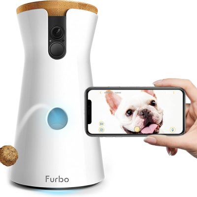 Furbo Dog Camera: Treat Tossing, Full HD Wifi Pet Camera and 2-Way Audio, Designed for Dogs, Compatible with Alexa (As Seen On