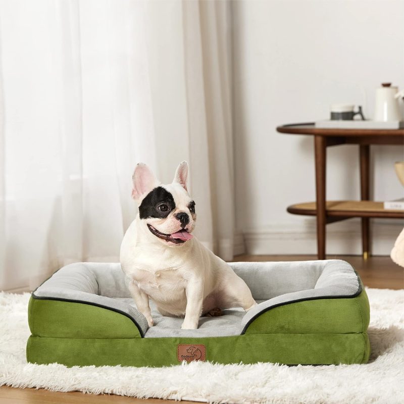 Bedsure Orthopedic Dog Bed for Medium Dogs -Foam Sofa with Removable Washable Cover, Waterproof Lining and Nonskid Bottom Couch, - Image 327