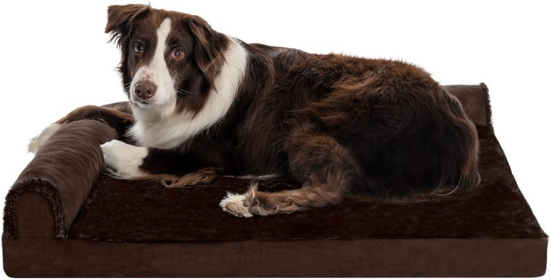 Furhaven Orthopedic Dog Bed for Medium/Small Dogs w/ Removable Bolsters & Washable Cover, For Dogs Up to 35 lbs - Plush & Almond - Image 320