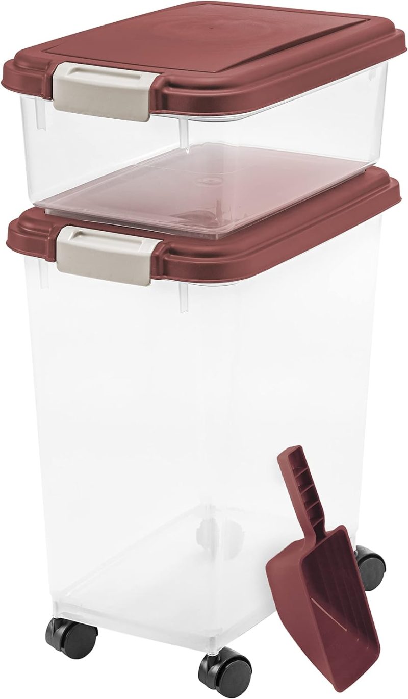 IRIS USA Airtight Pet Food/Treat Storage Container Combo, Blue - Image 19