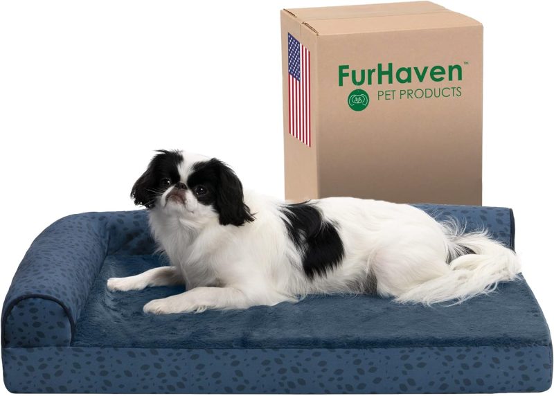 Furhaven Cooling Gel Dog Bed for Large/Medium Dogs w/ Removable Bolsters & Washable Cover, For Dogs Up to 55 lbs - Plush & - Image 506