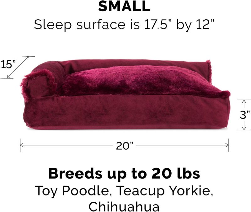 Furhaven Orthopedic Dog Bed for Medium/Small Dogs w/ Removable Bolsters & Washable Cover, For Dogs Up to 35 lbs - Plush & Almond - Image 438