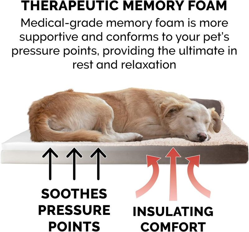 Furhaven Orthopedic Dog Bed for Medium/Small Dogs w/ Removable Bolsters & Washable Cover, For Dogs Up to 35 lbs - Plush & Almond - Image 384