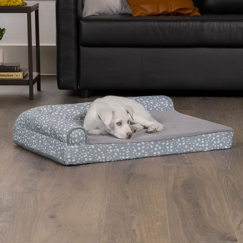Furhaven Orthopedic Dog Bed for Medium/Small Dogs w/ Removable Bolsters & Washable Cover, For Dogs Up to 35 lbs - Plush & Almond - Image 633