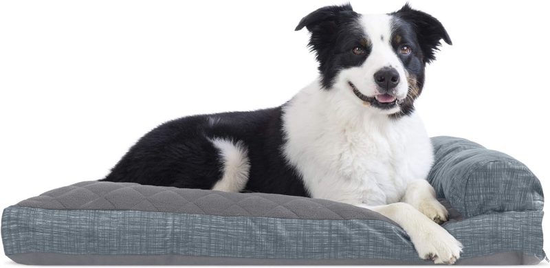 Furhaven Orthopedic Dog Bed for Medium/Small Dogs w/ Removable Bolsters & Washable Cover, For Dogs Up to 35 lbs - Plush & Almond - Image 429