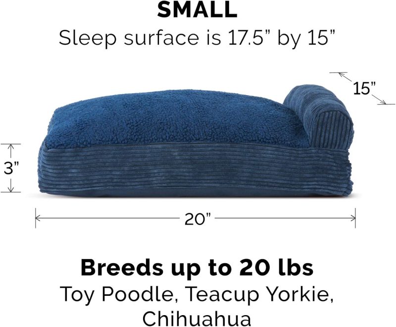 Furhaven Orthopedic Dog Bed for Medium/Small Dogs w/ Removable Bolsters & Washable Cover, For Dogs Up to 35 lbs - Plush & Almond - Image 599