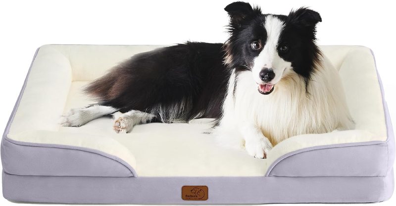 Bedsure Orthopedic Dog Bed for Medium Dogs -Foam Sofa with Removable Washable Cover, Waterproof Lining and Nonskid Bottom Couch, - Image 170