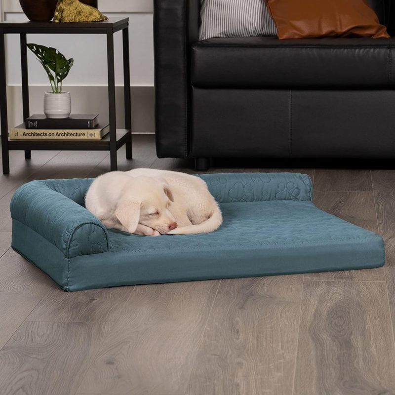 Furhaven Orthopedic Dog Bed for Medium/Small Dogs w/ Removable Bolsters & Washable Cover, For Dogs Up to 35 lbs - Plush & Almond - Image 172