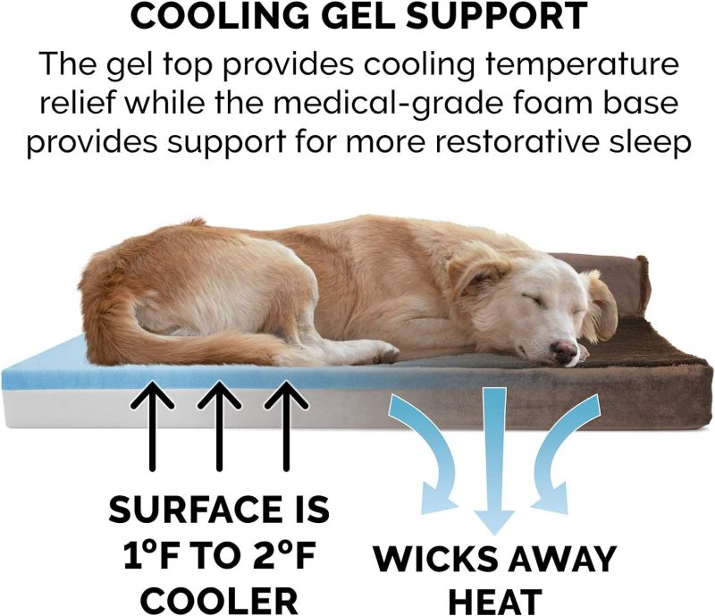Furhaven Orthopedic Dog Bed for Medium/Small Dogs w/ Removable Bolsters & Washable Cover, For Dogs Up to 35 lbs - Plush & Almond - Image 84
