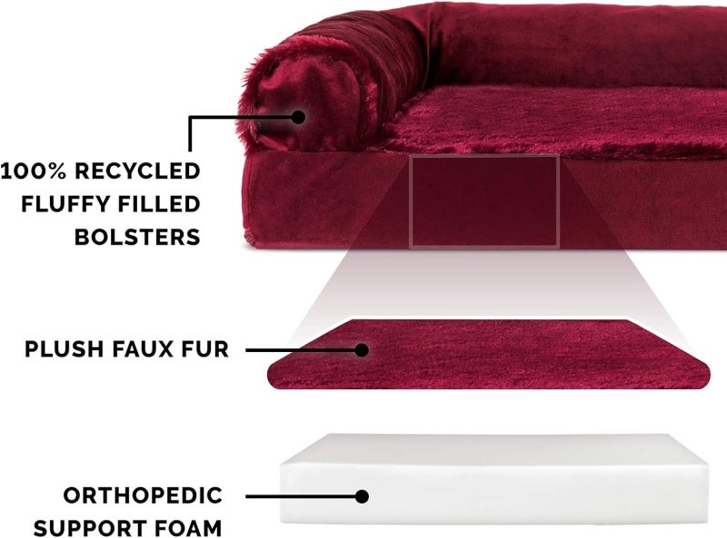 Furhaven Cooling Gel Dog Bed for Large/Medium Dogs w/ Removable Bolsters & Washable Cover, For Dogs Up to 55 lbs - Plush & - Image 404