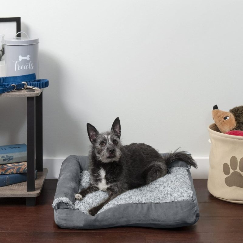 Furhaven Orthopedic Dog Bed for Medium/Small Dogs w/ Removable Bolsters & Washable Cover, For Dogs Up to 35 lbs - Plush & Almond - Image 462