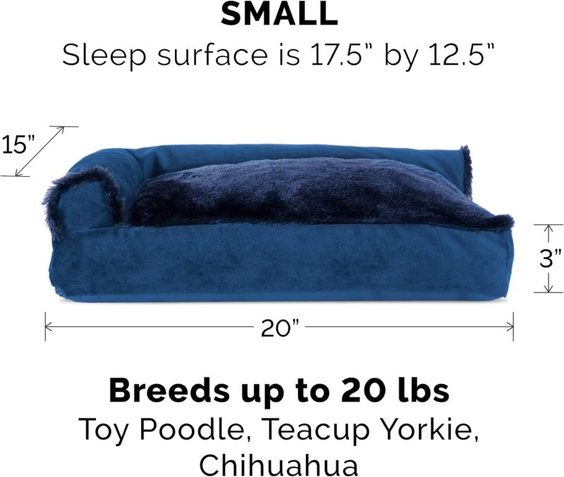 Furhaven Cooling Gel Dog Bed for Large/Medium Dogs w/ Removable Bolsters & Washable Cover, For Dogs Up to 55 lbs - Plush & - Image 672