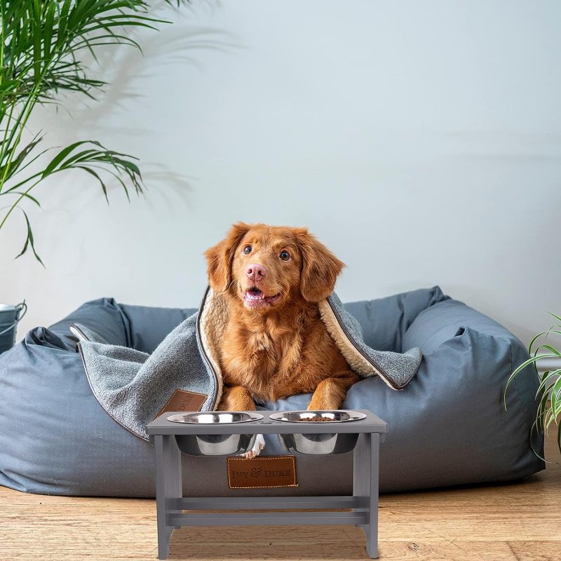 HTB Elevated Dog Bowls,Raised Dog Bowl Stand with 2 Stainless Steel Bowls,Elevated Raised Dog Bowls for Large Medium Small Sized - Image 15