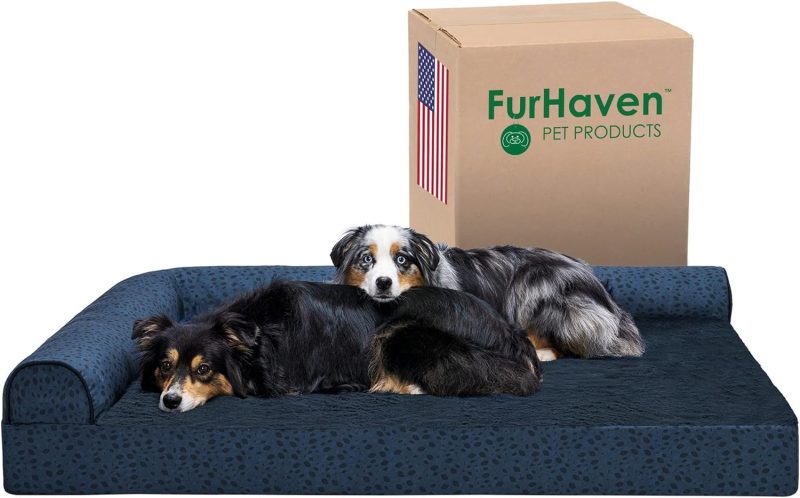 Furhaven Cooling Gel Dog Bed for Large/Medium Dogs w/ Removable Bolsters & Washable Cover, For Dogs Up to 55 lbs - Plush & - Image 371