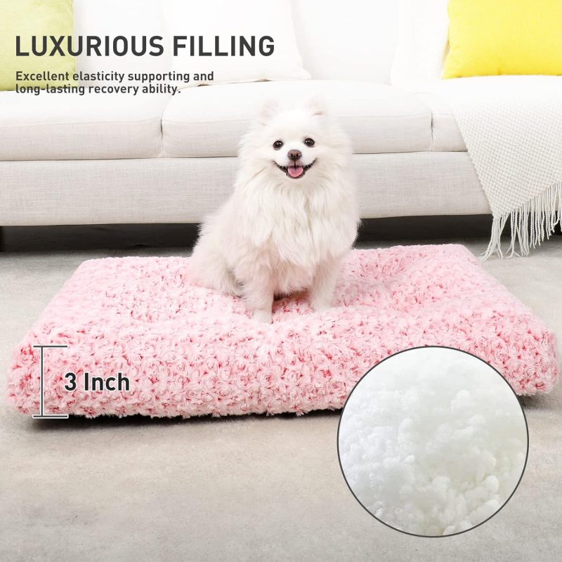 Washable Dog Bed Deluxe Plush Dog Crate Beds Fulffy Comfy Kennel Pad Anti-Slip Pet Sleeping Mat for Large, Jumbo, Medium, Small - Image 53