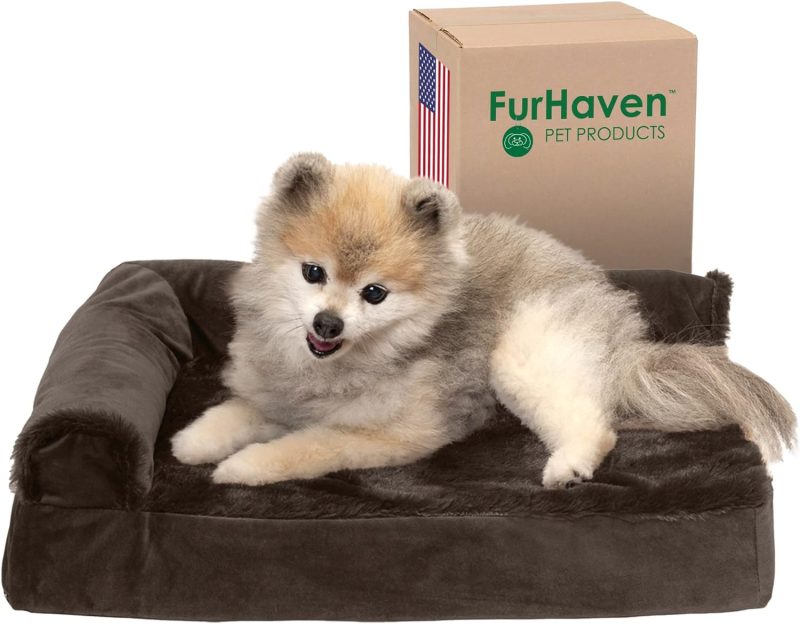 Furhaven Cooling Gel Dog Bed for Large/Medium Dogs w/ Removable Bolsters & Washable Cover, For Dogs Up to 55 lbs - Plush & - Image 508