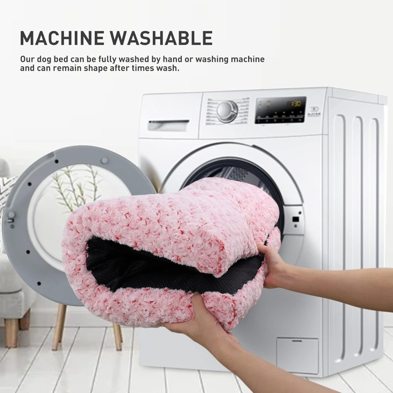 Washable Dog Bed Deluxe Plush Dog Crate Beds Fulffy Comfy Kennel Pad Anti-Slip Pet Sleeping Mat for Large, Jumbo, Medium, Small - Image 5