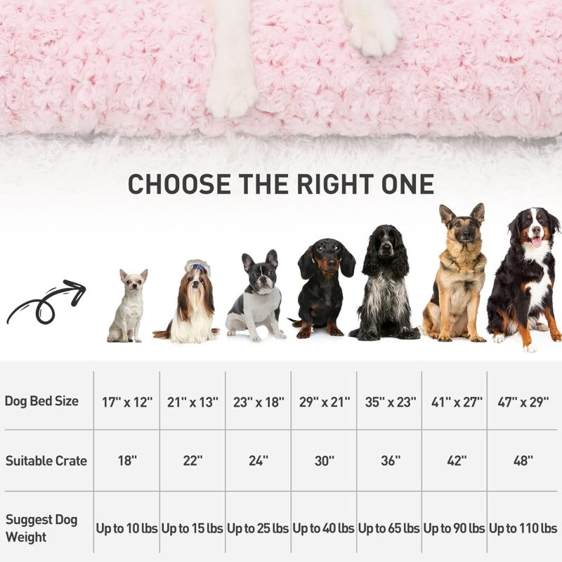 Washable Dog Bed Deluxe Plush Dog Crate Beds Fulffy Comfy Kennel Pad Anti-Slip Pet Sleeping Mat for Large, Jumbo, Medium, Small - Image 59