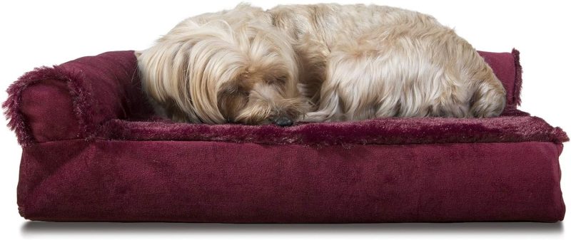 Furhaven Orthopedic Dog Bed for Medium/Small Dogs w/ Removable Bolsters & Washable Cover, For Dogs Up to 35 lbs - Plush & Almond - Image 447