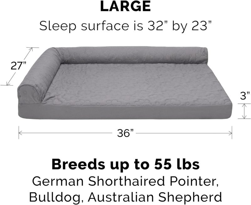 Furhaven Orthopedic Dog Bed for Medium/Small Dogs w/ Removable Bolsters & Washable Cover, For Dogs Up to 35 lbs - Plush & Almond - Image 285