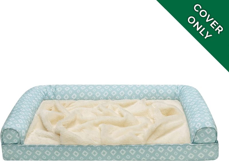 Furhaven Cooling Gel Dog Bed for Large Dogs w/ Removable Bolsters & Washable Cover, For Dogs Up to 95 lbs - Plush & Velvet Waves - Image 427